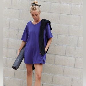 NWT FP Movement Hot Shot Tee Romper Dark Amethyst Medium